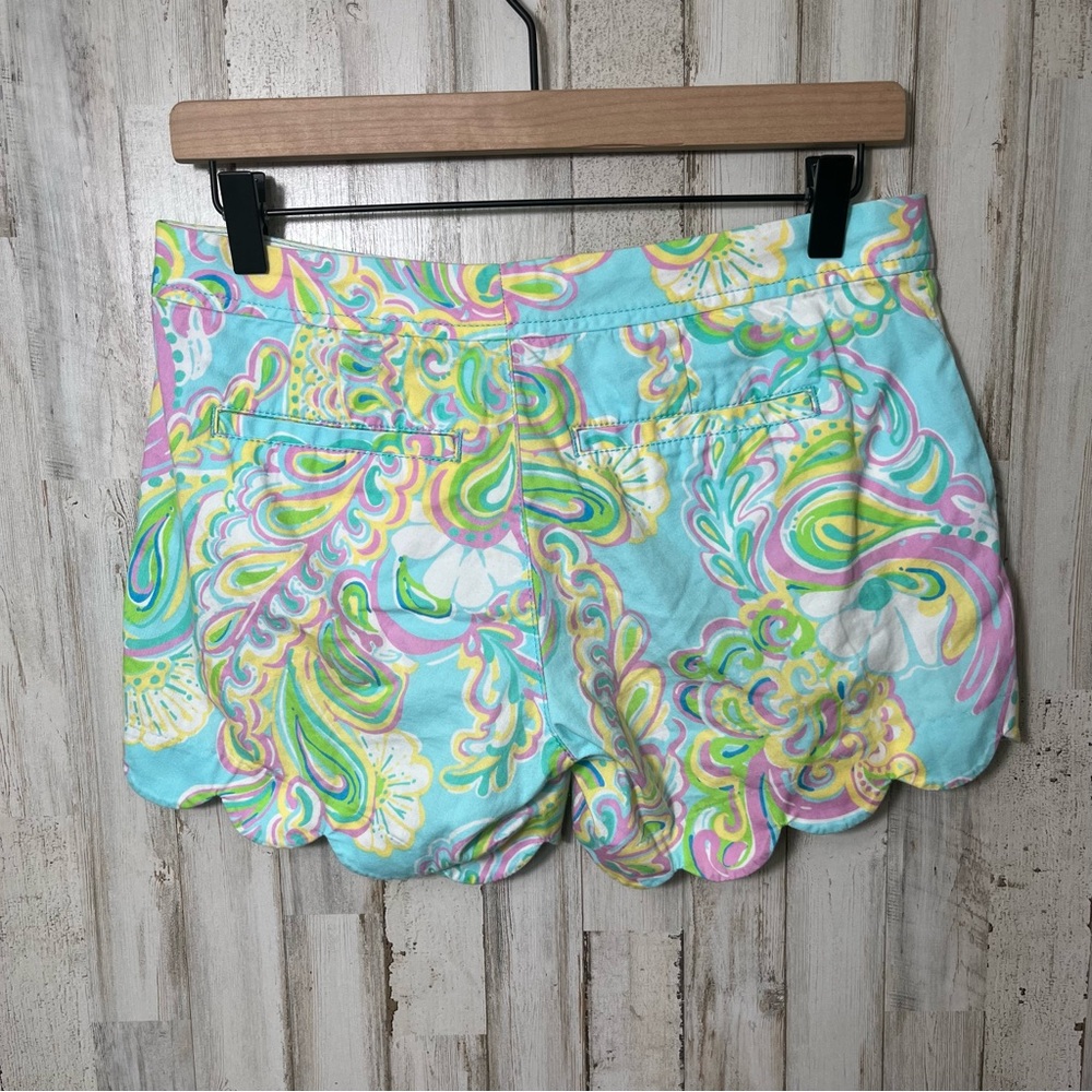 Lily Pulitzer Shorely Blue Double Trouble Buttercup Shorts Womens Size 0 - Picture 3 of 7
